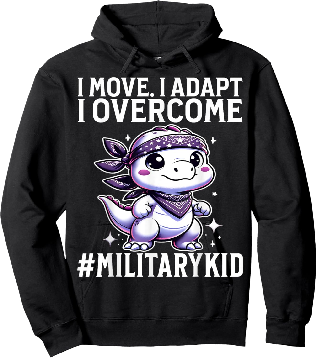 Military Child Kids Purple Up Month of Military Child Gifts Hoodie - Hoodie | Black