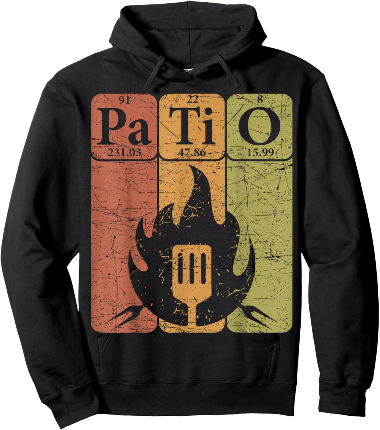 Patio BBQ Periodic Table Elements Grill BBQ Lover Barbecue Hoodie - Hoodie | Black