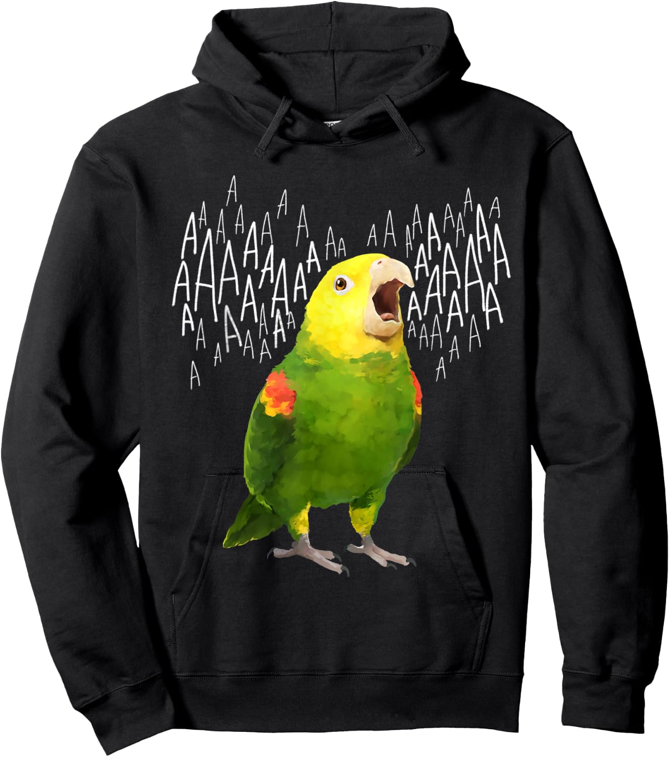 Screaming Amazon Parrot Hoodie - Hoodie | Black