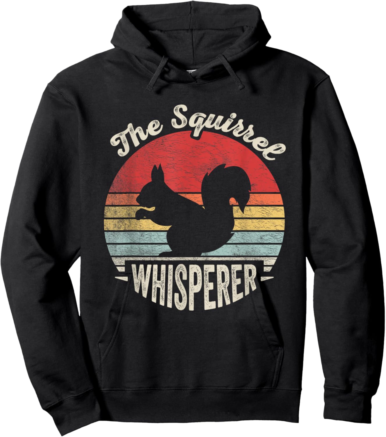 Retro Vintage Squirrel Lover Squirrel Whisperer Hoodie - Hoodie | Black