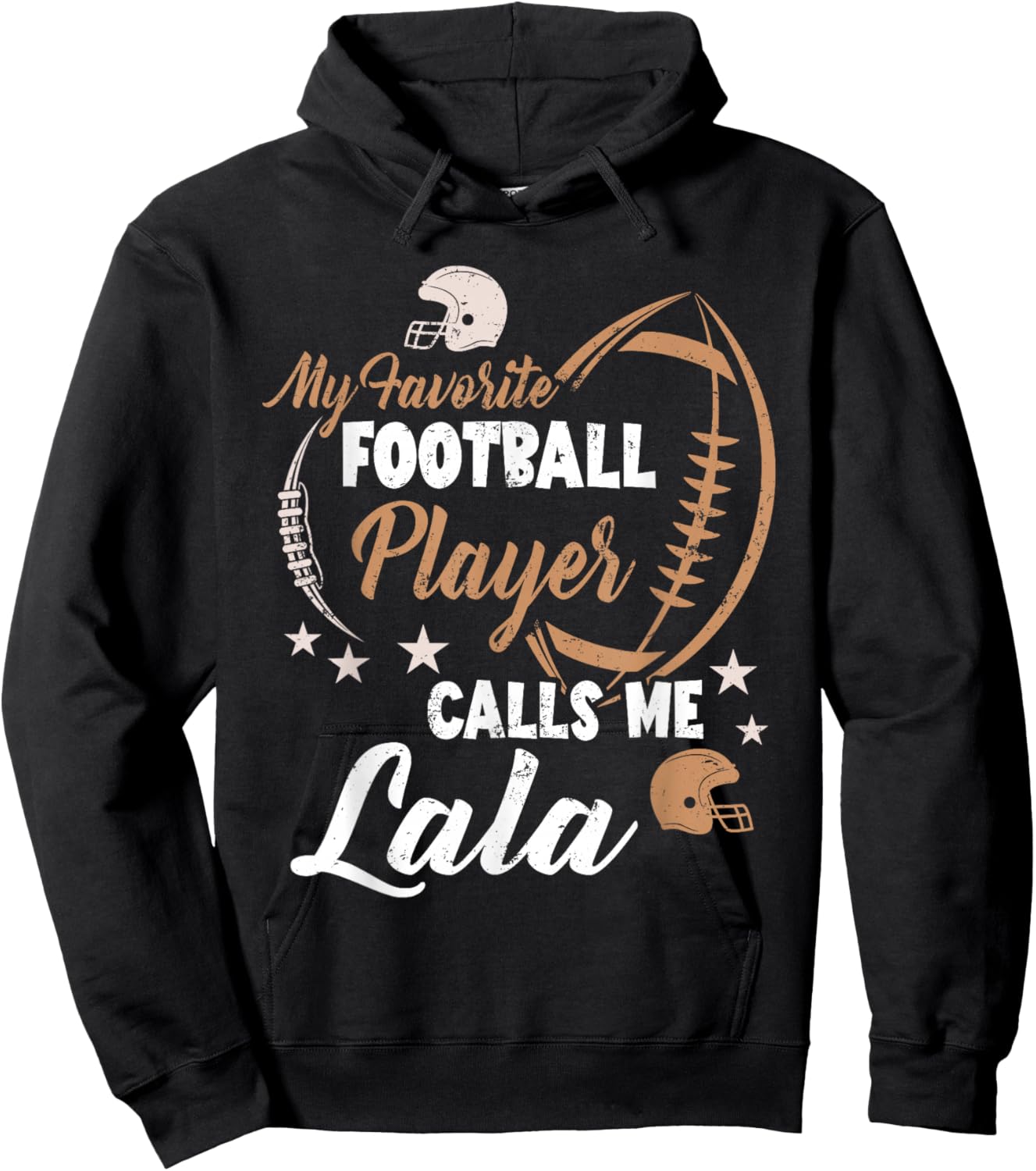 My Favorite Football Player Calls Me Lala Family Matching Hoodie - Hoodie | Black