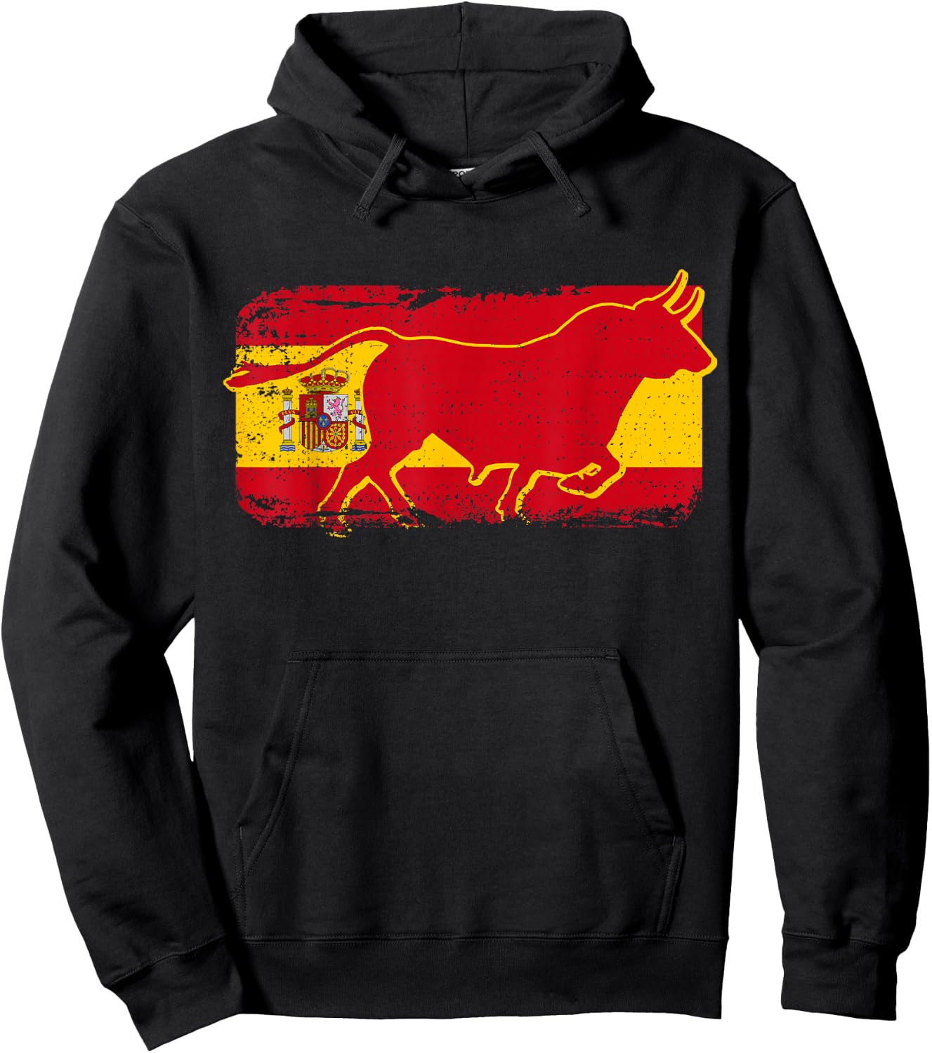 Spain Espana Flag Taurus Football Fan Souvenir Gift Hoodie - Hoodie | Black