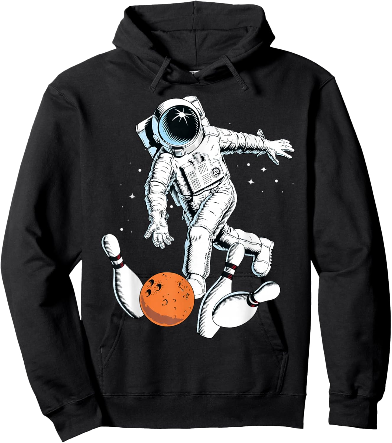 Astronaut Space Bowling Cool Astronaut Bowling Lover Hoodie - Hoodie | Black