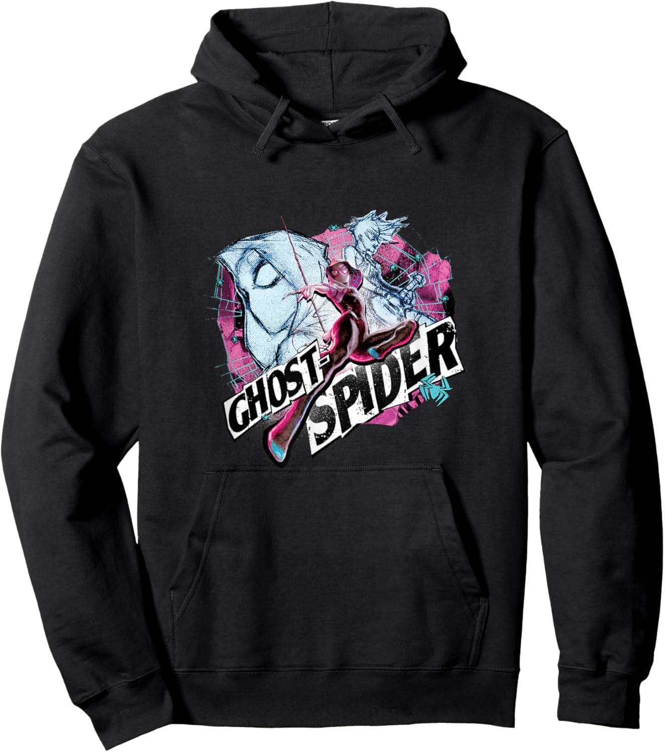 Marvel Spider-Man Gwen Stacy Ghost Spider Comic Collage Hoodie - Hoodie | Black