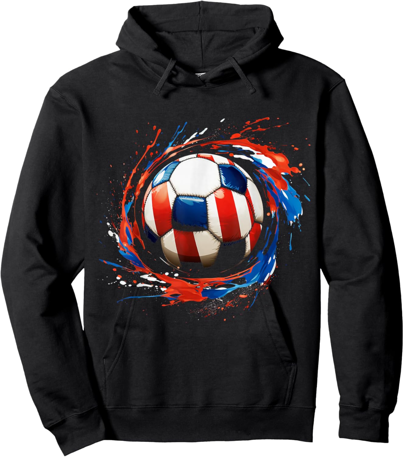 Soccer Football USA Flag Soccer Gift Hoodie - Hoodie | Black