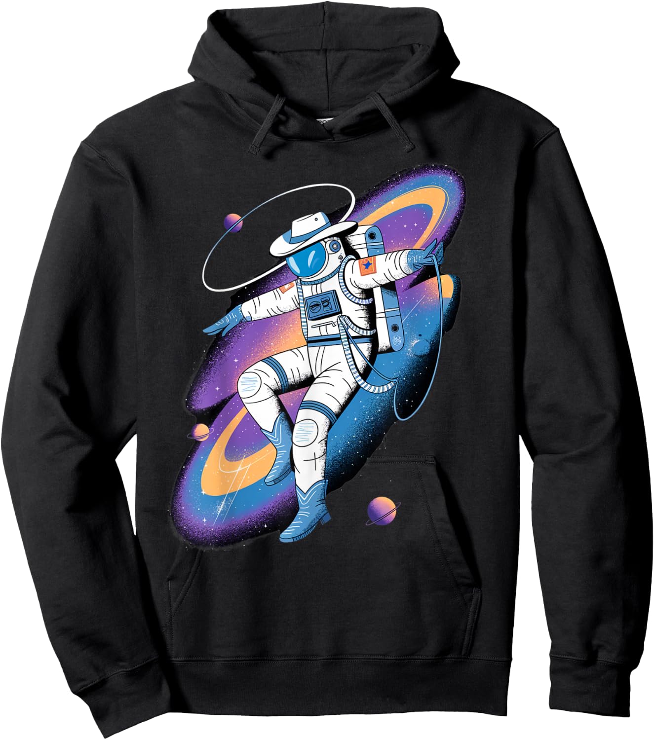 Astronaut Cowboy Amazing Design Space Lovers Costume Hoodie - Hoodie | Black