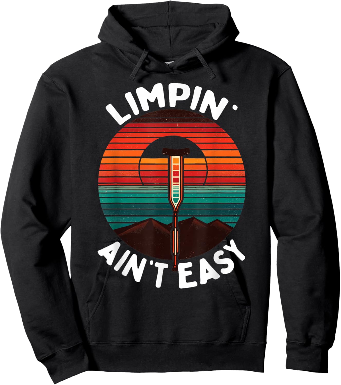 ACL Injury Rainbow Funny Torn ACL Vintage Art Hoodie - Hoodie | Black