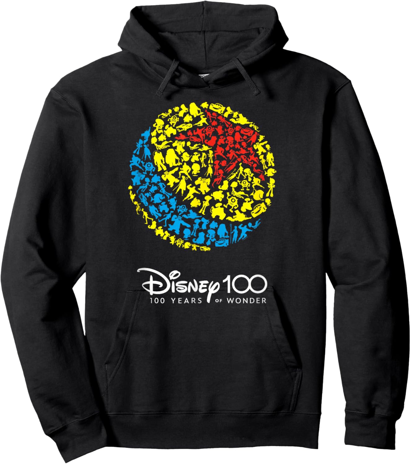 Disney 100 Pixar Ball Characters Anniversary D100 Small Hoodie - Hoodie | Black