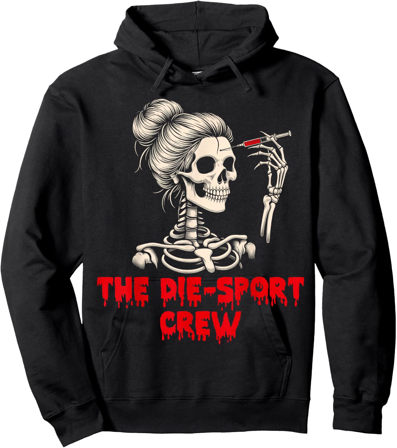 Botox Dealer Halloween Vibes Esthetician The Die-sport Crew Hoodie - Hoodie | Black