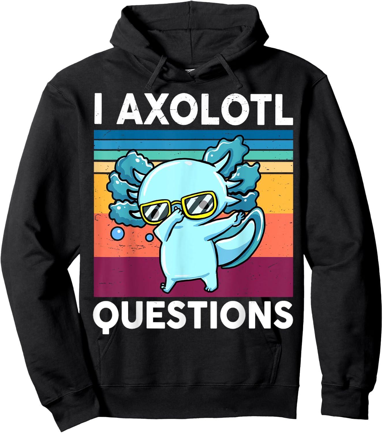 Boy I Axolotl Question Kids Toddler Funny Dabbing Salamander Hoodie - Hoodie | Black