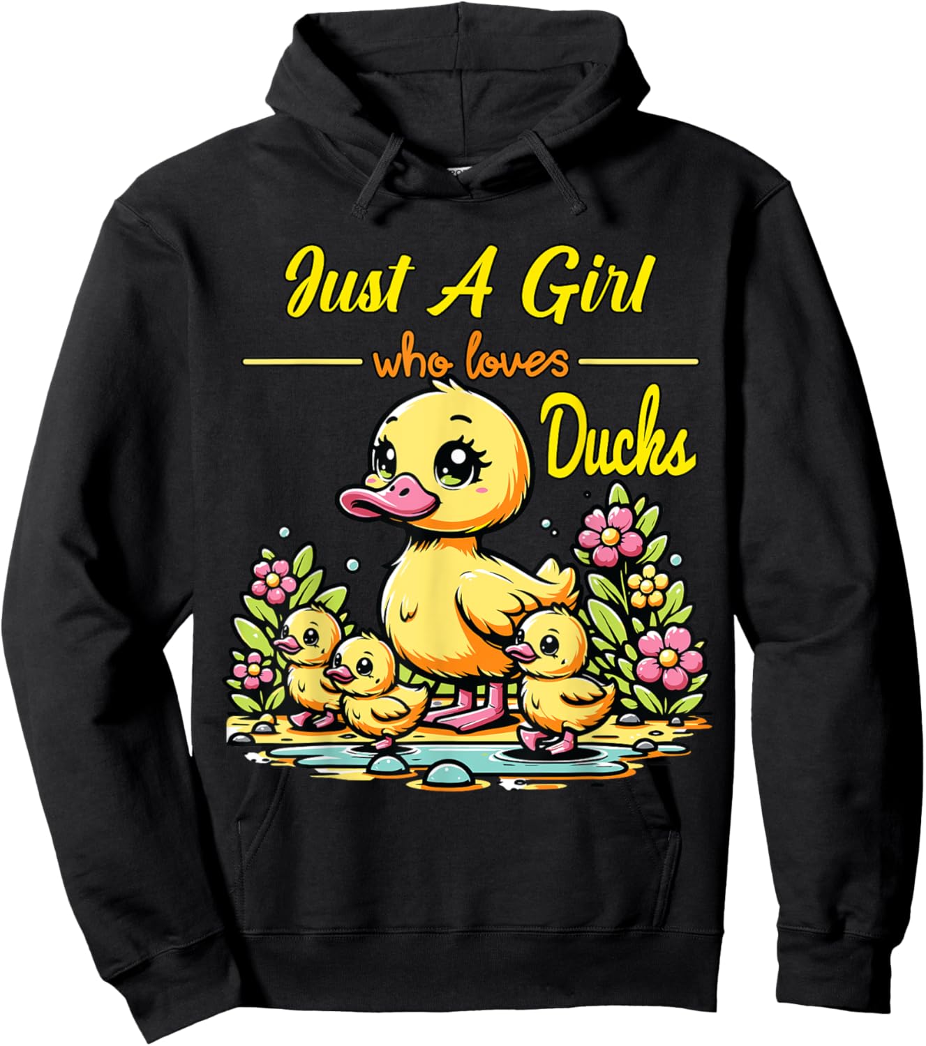 Duck Lover Art Men Women Boys Girls Rubber Duck Funny Ducks Hoodie - Hoodie | Black