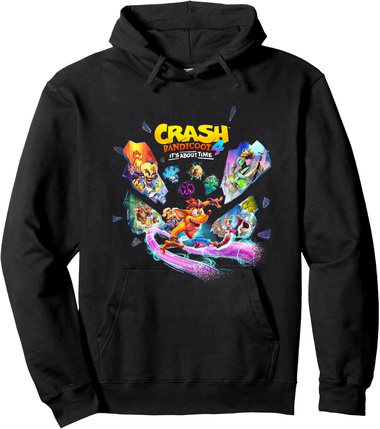 Crash Bandicoot 4: It's About Time Island Shards Game Poster Hoodie - Hoodie | Black