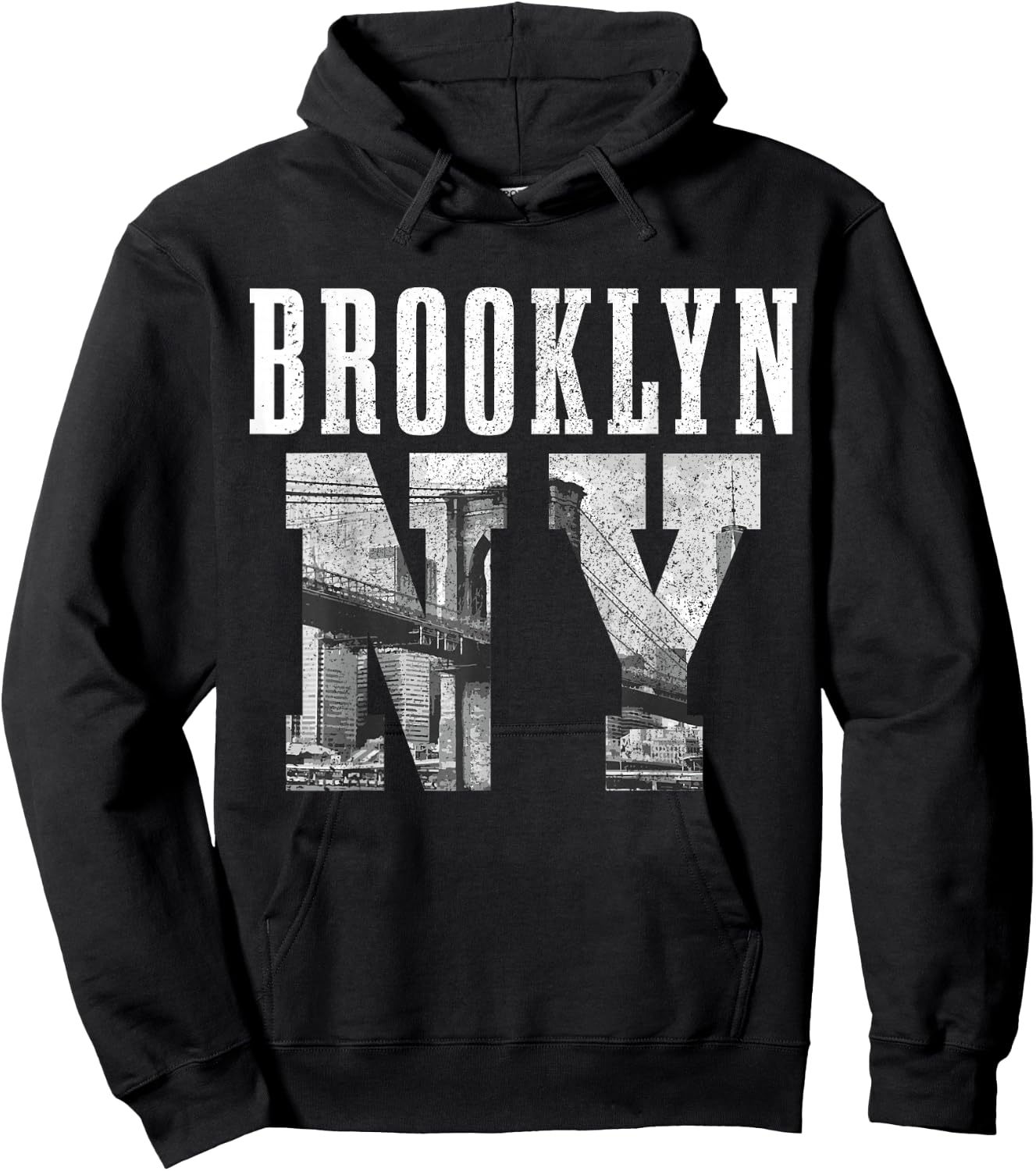 Brooklyn NY NYC New York City Vintage USA America Hoodie - Hoodie | Black