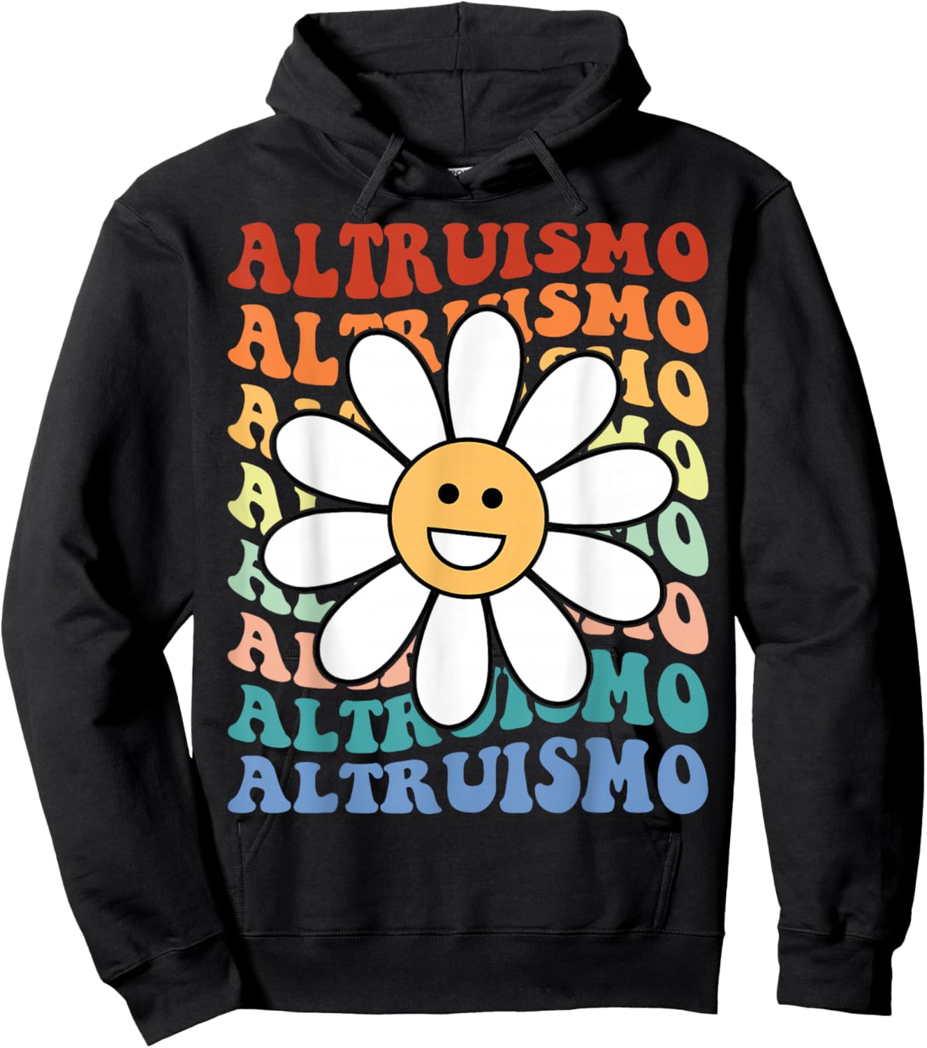 Altruismo Selfless Giving Inspiration Retro Groovy Altruismo Hoodie - Hoodie | Black