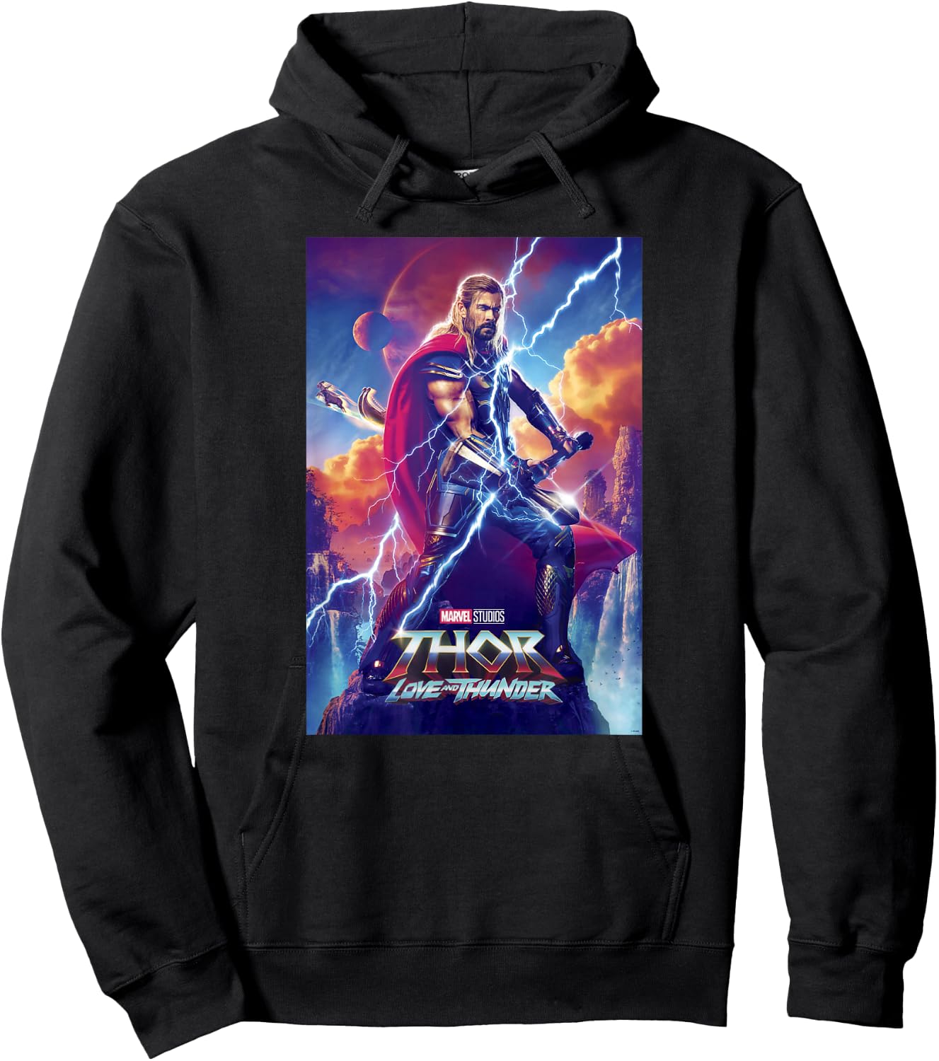 Marvel Thor: Love and Thunder Thor Odinson Poster Hoodie - Hoodie | Black