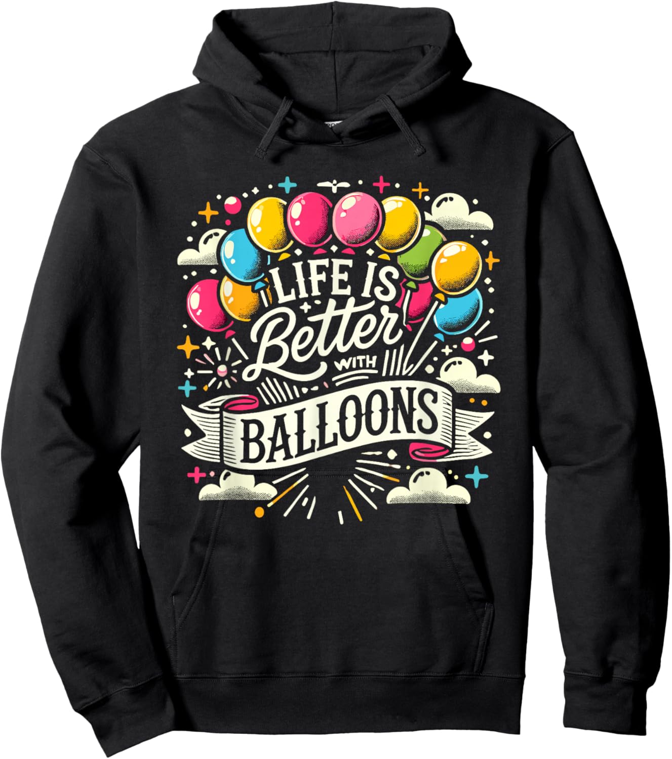 I Love Balloons Funny and Balloon Lover Looner Hoodie - Hoodie | Black