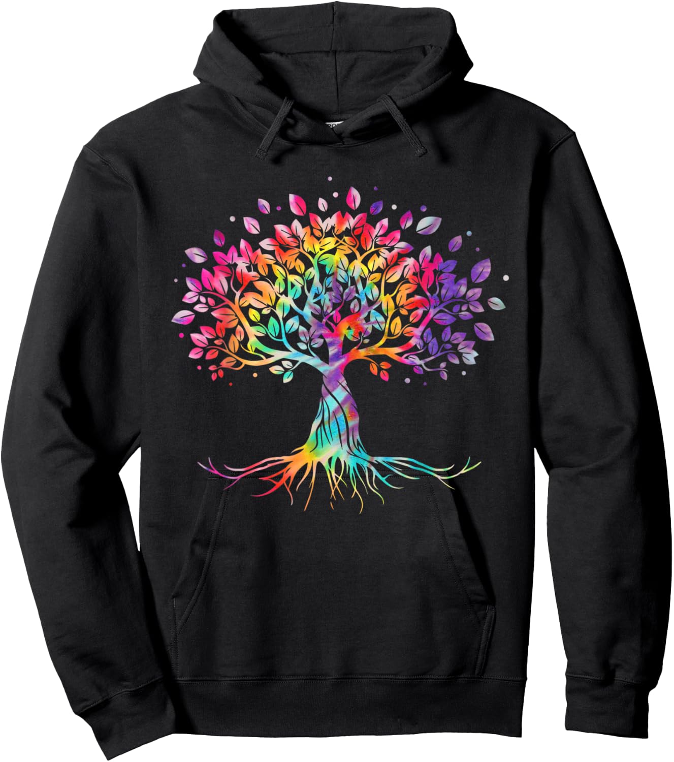 Tie Dye Life Is Really Good Tree Of Life Art Hoodie - Hoodie | Black