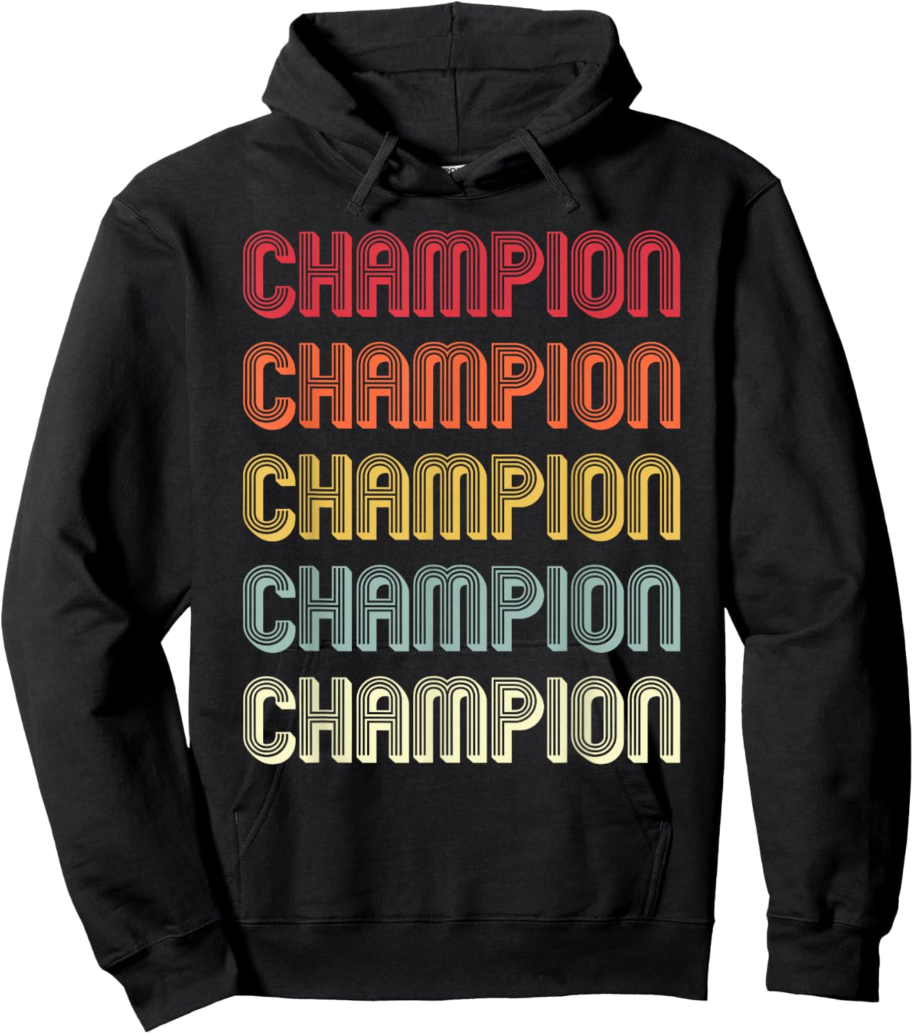 CHAMPION Gift Surname Funny Retro Vintage Birthday Reunion Hoodie - Hoodie | Black