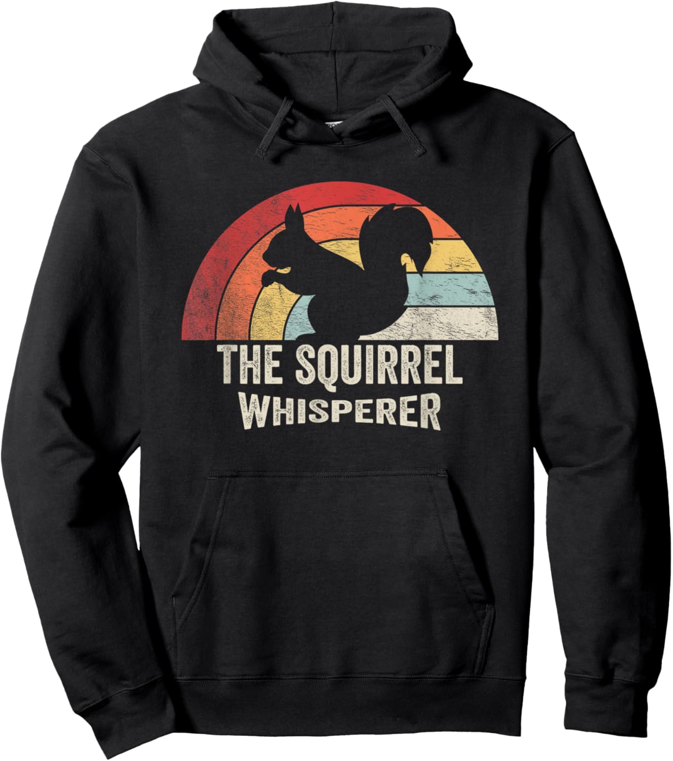 Retro Vintage Squirrel Lover Squirrel Whisperer Hoodie - Hoodie | Black
