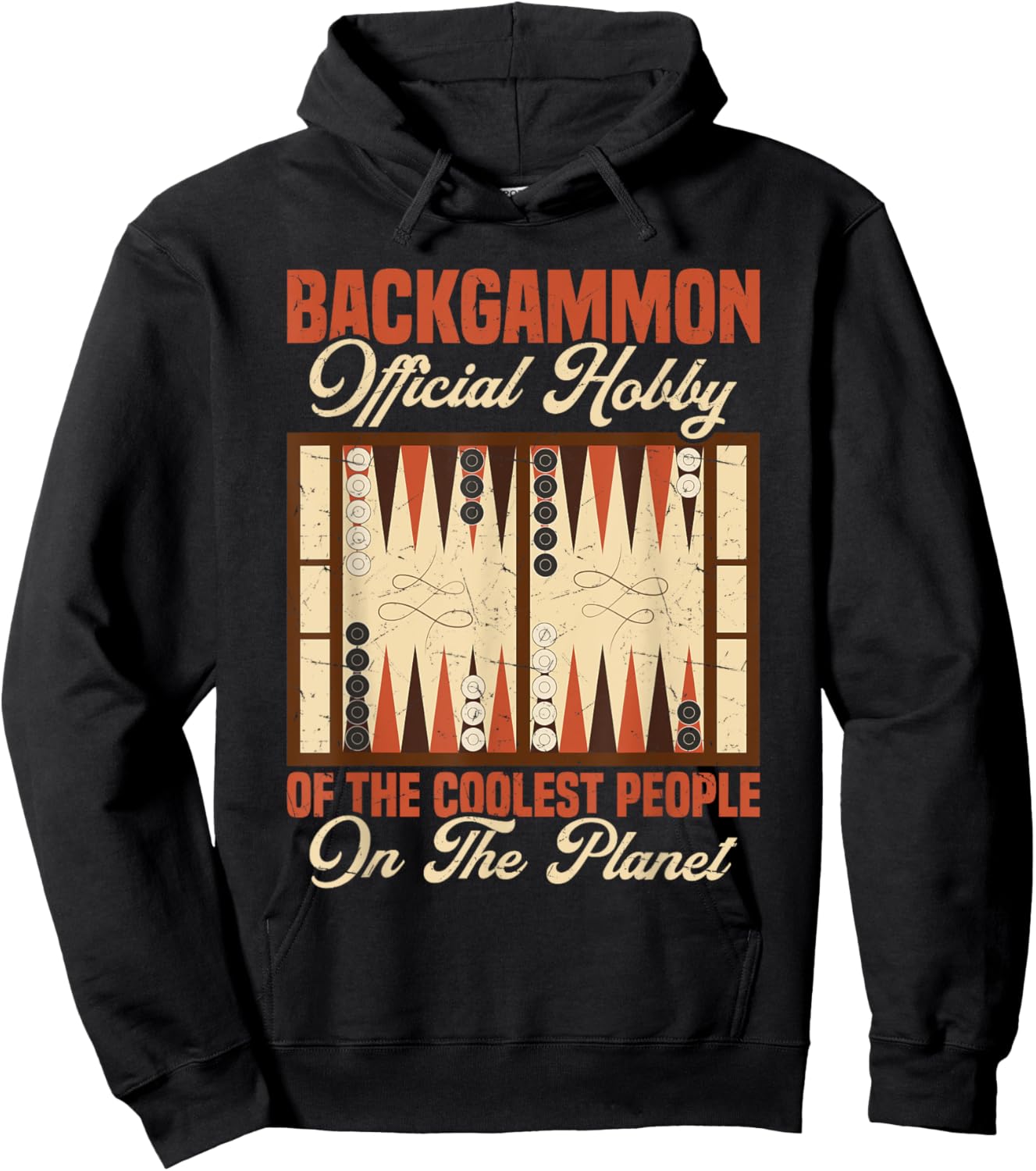 Bacgammon Chips Player Backgammon Travel Set Backgammon Hoodie - Hoodie | Black