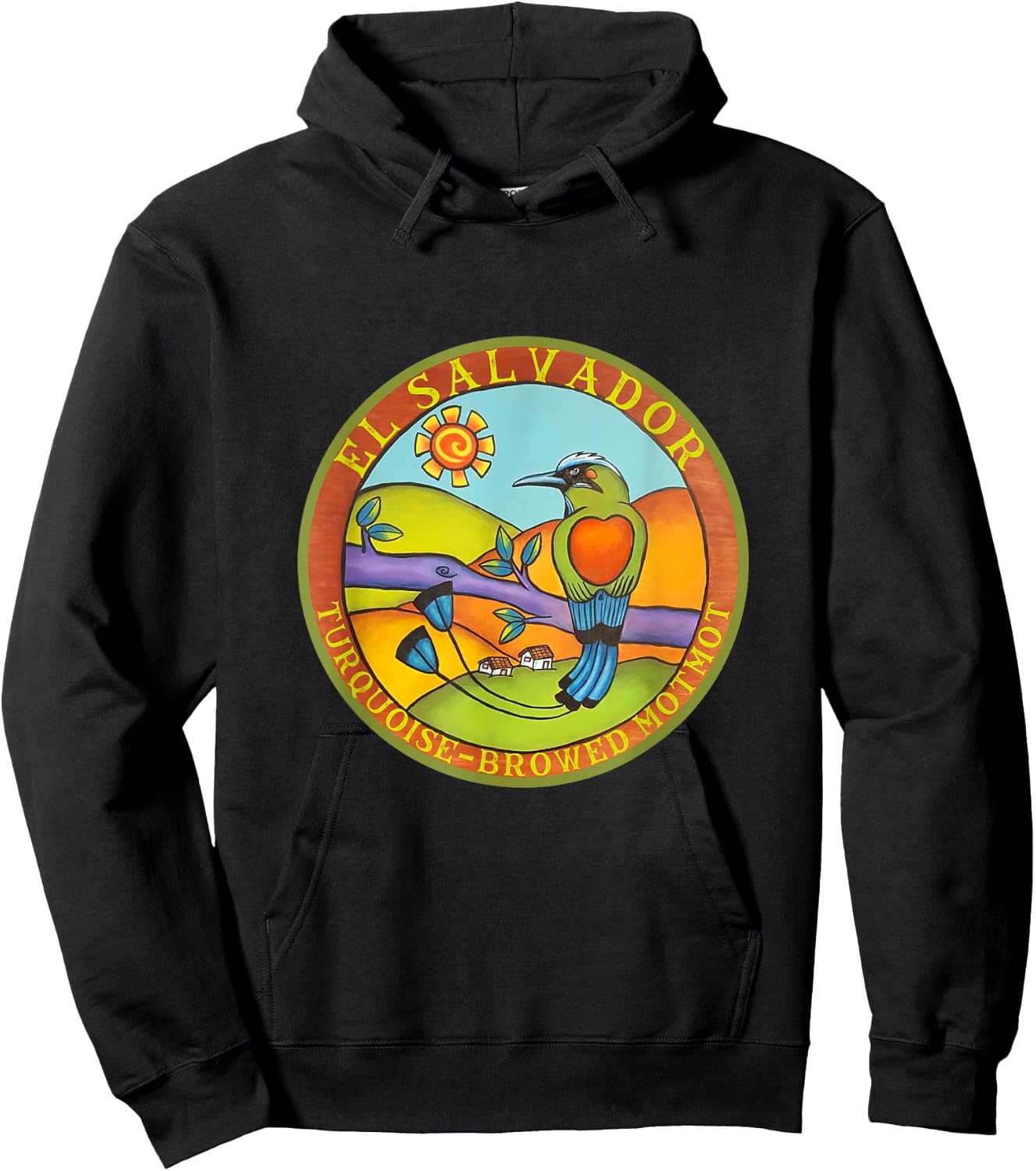El Salvador Turquoise Browed Motmot bird watching travel Hoodie - Hoodie | Black