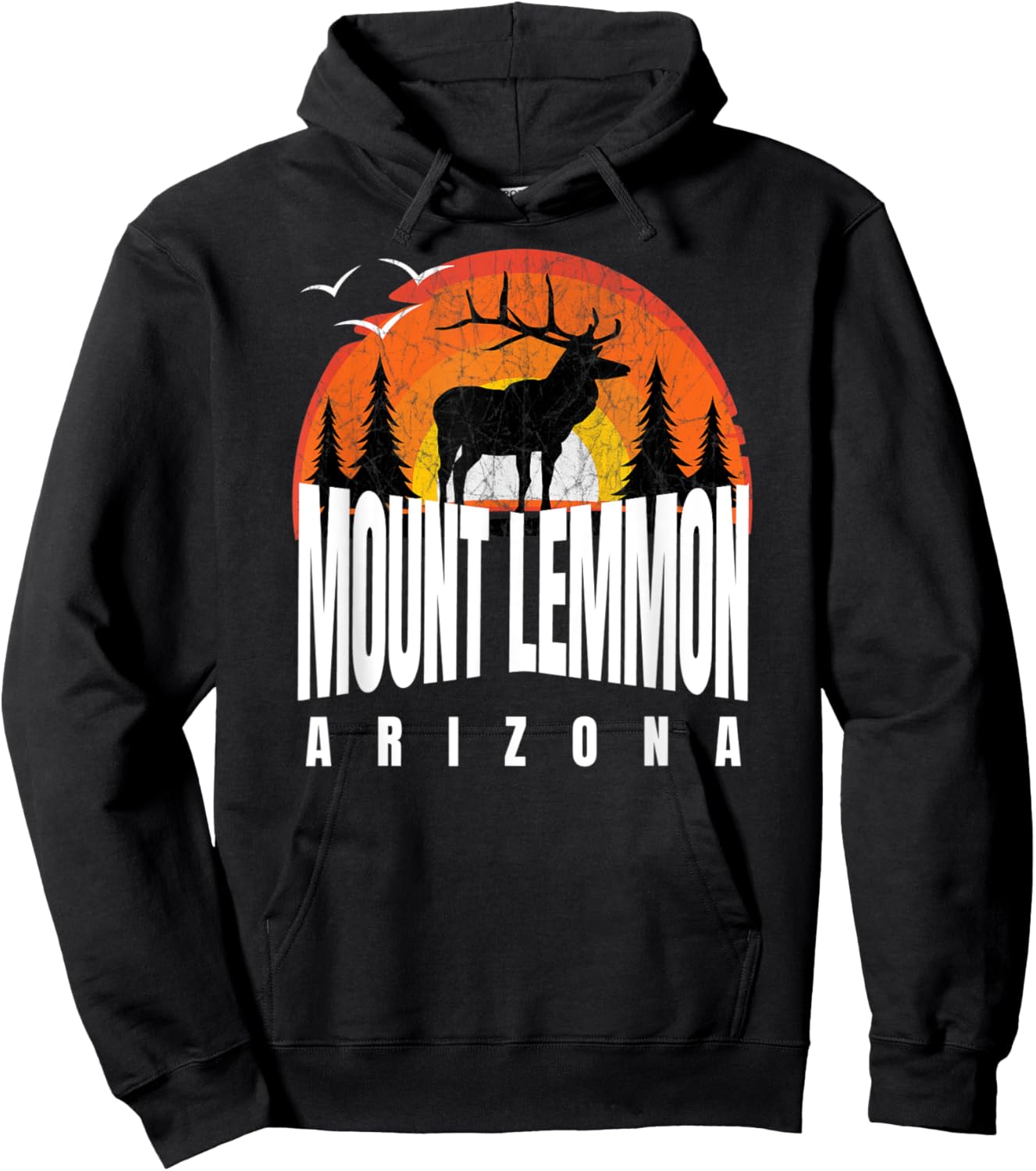 Mt Lemmon AZ Caribou Wildlife Sunrise Mt Lemmon AZ Caribou Hoodie - Hoodie | Black