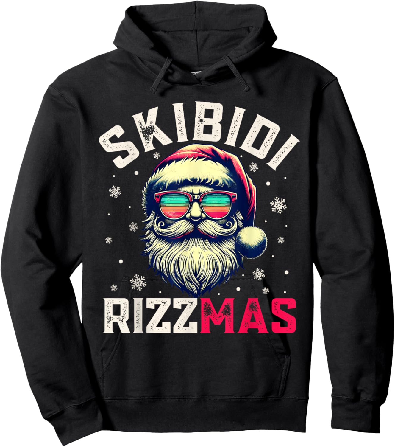 Skibidi Rizzmas Christmas Rizz Santa Claus Rizz the Season Hoodie - Hoodie | Black
