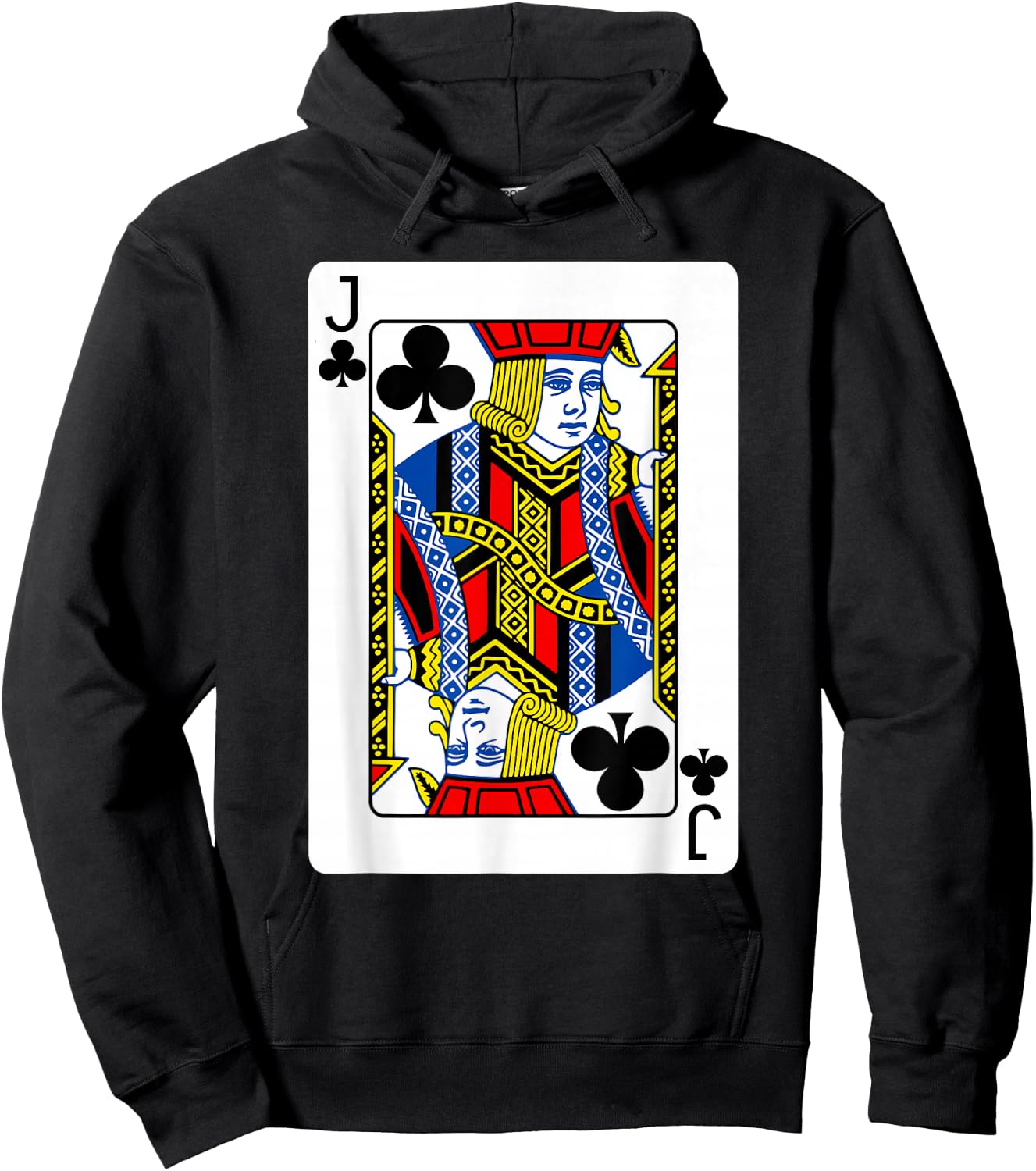 Jacks Of Clubs Playing Card Group Costume Poker Player Hoodie - Hoodie | Black