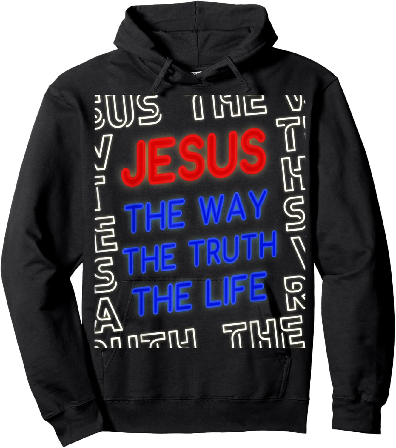 Jesus Christ Way Truth Life God John 14:6 Bible Verse Gospel Hoodie - Hoodie | Black