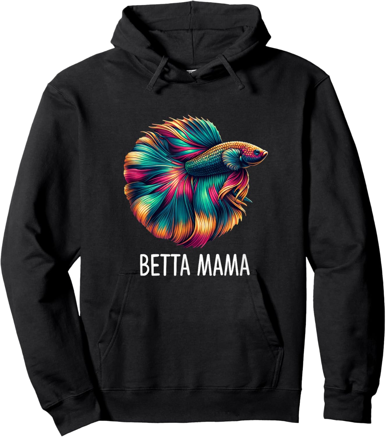Beta Mama - Betta Fish Lover Mom Hoodie - Hoodie | Black