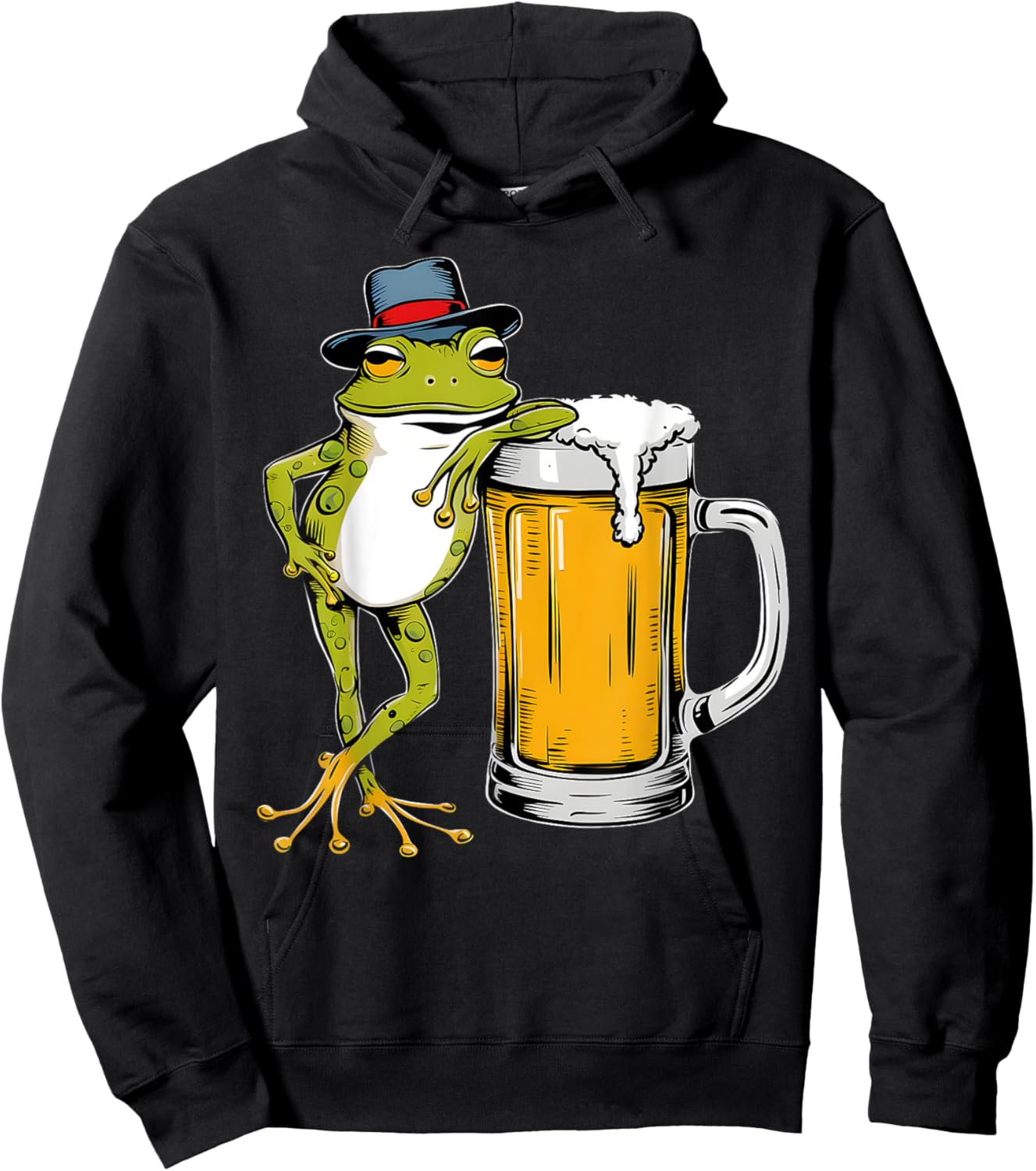 German Frog Beer Bavarian Festival Funny Oktoberfest Hoodie - Hoodie | Black