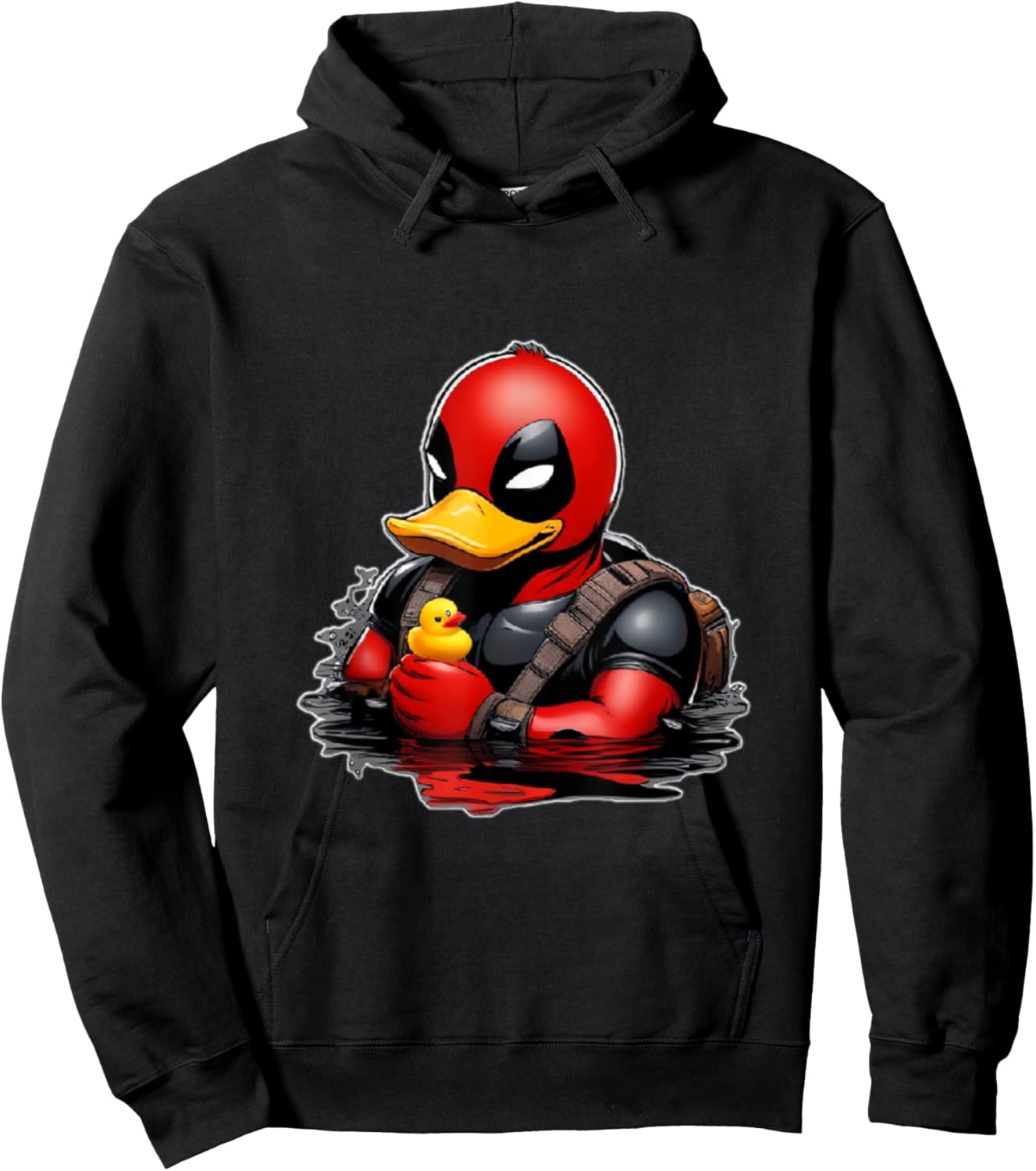 Duckpool. Rubber Duck. Super hero. Comics hero. Hoodie - Hoodie | Black