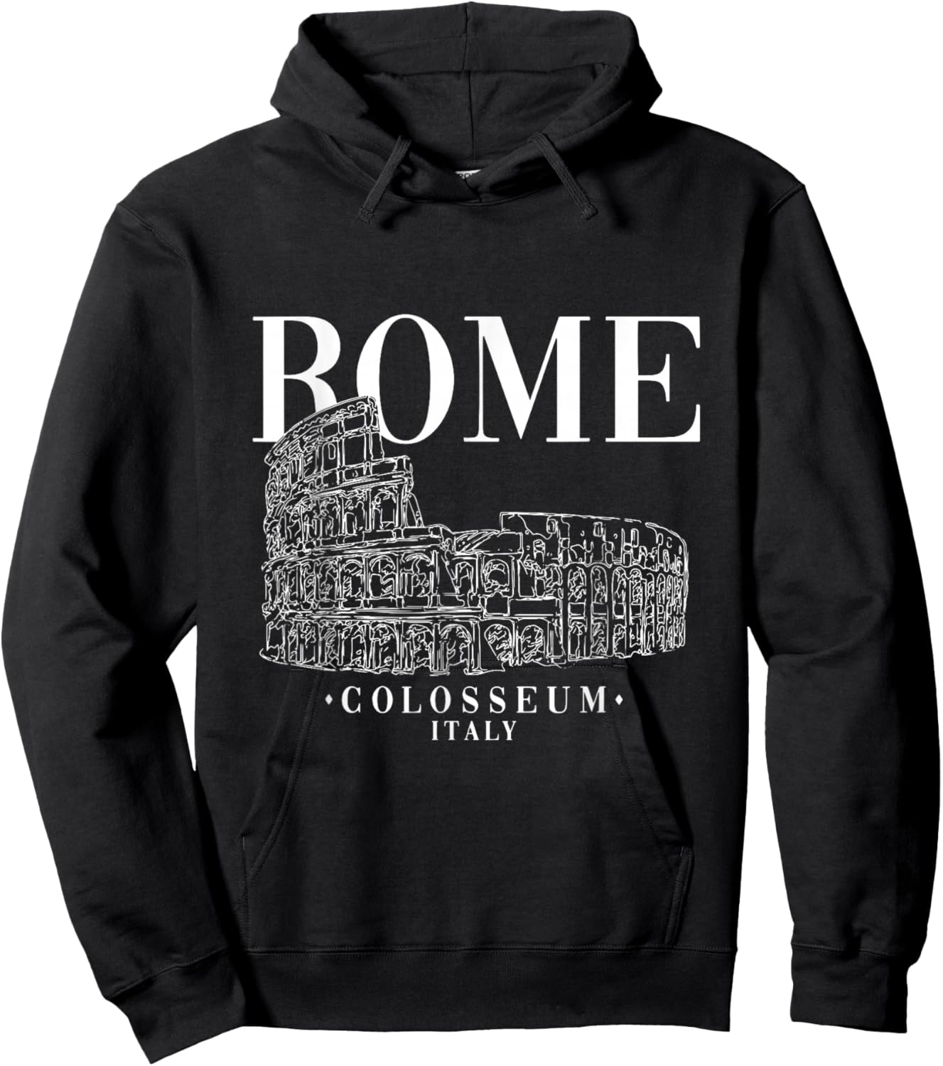 Roma Ancient Colosseum Hand Drawing Sketch Rome Italy Hoodie - Hoodie | Black