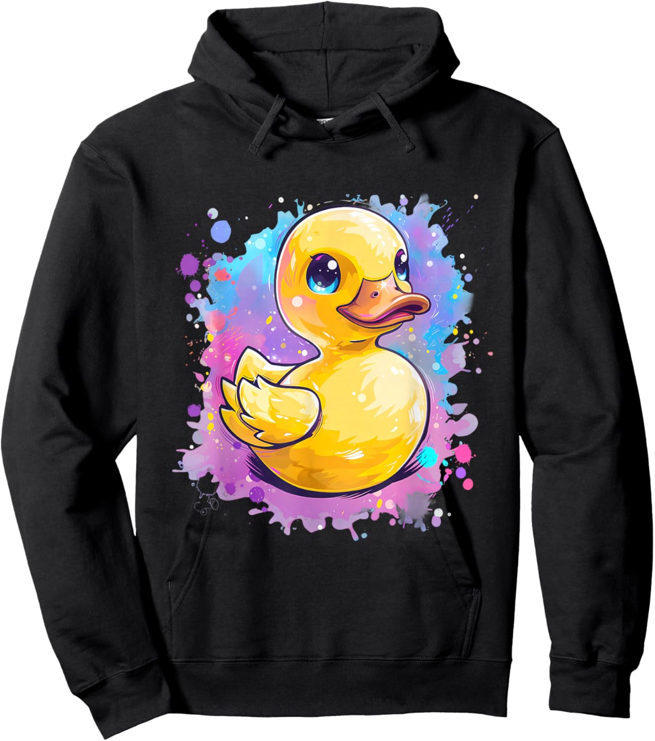 Rubber Duck Rubber Duckie Rubber Duckling Watercolor Hoodie - Hoodie | Black
