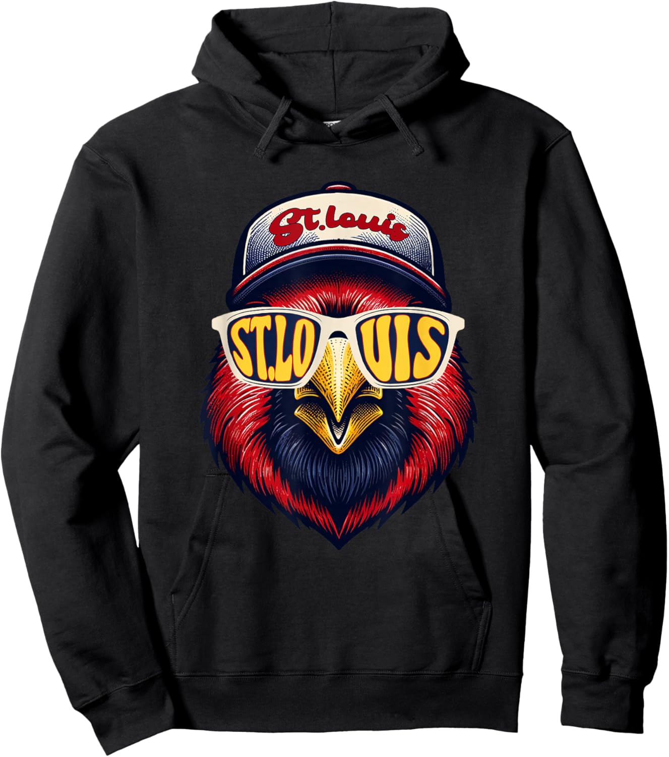 Retro St.Louis Bossbeak Graphic Animals Throwback Hoodie - Hoodie | Black