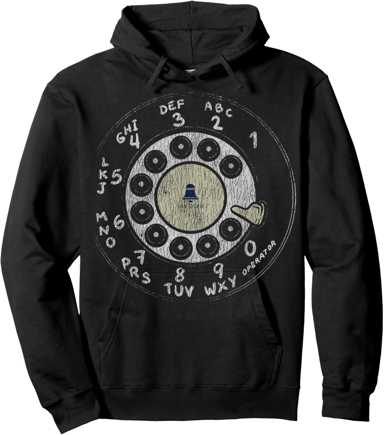 Retro Dial Plate Rotary Dial Phone Vintage Telephone Gifts Hoodie - Hoodie | Black