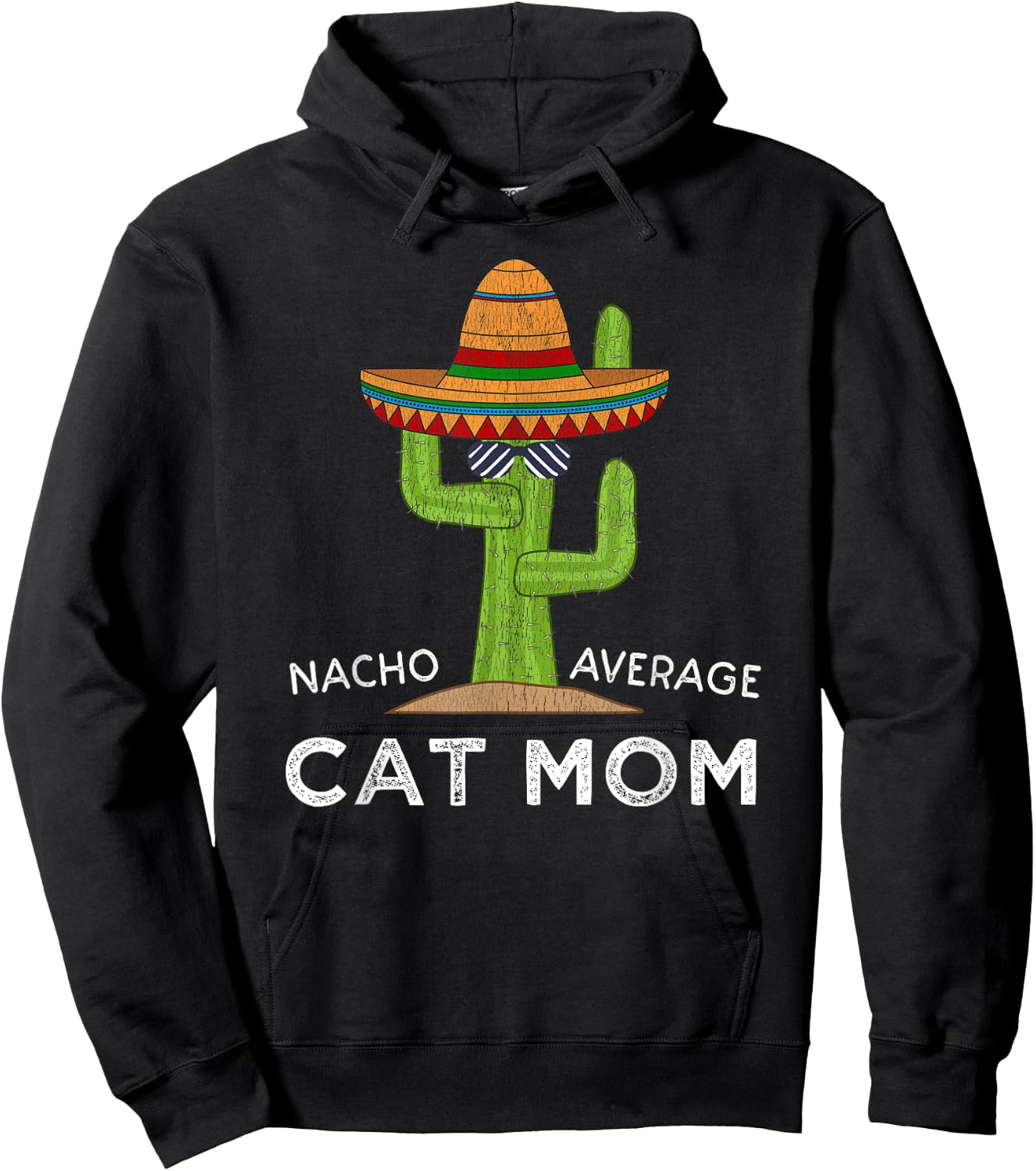 Funny Cat Mom Men Women Girls Kids Hoodie - Hoodie | Black