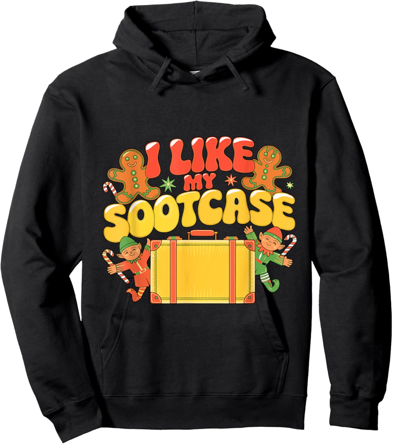 I Like My Suitcase Funny sootcase Holiday Travel Gift Hoodie - Hoodie | Black
