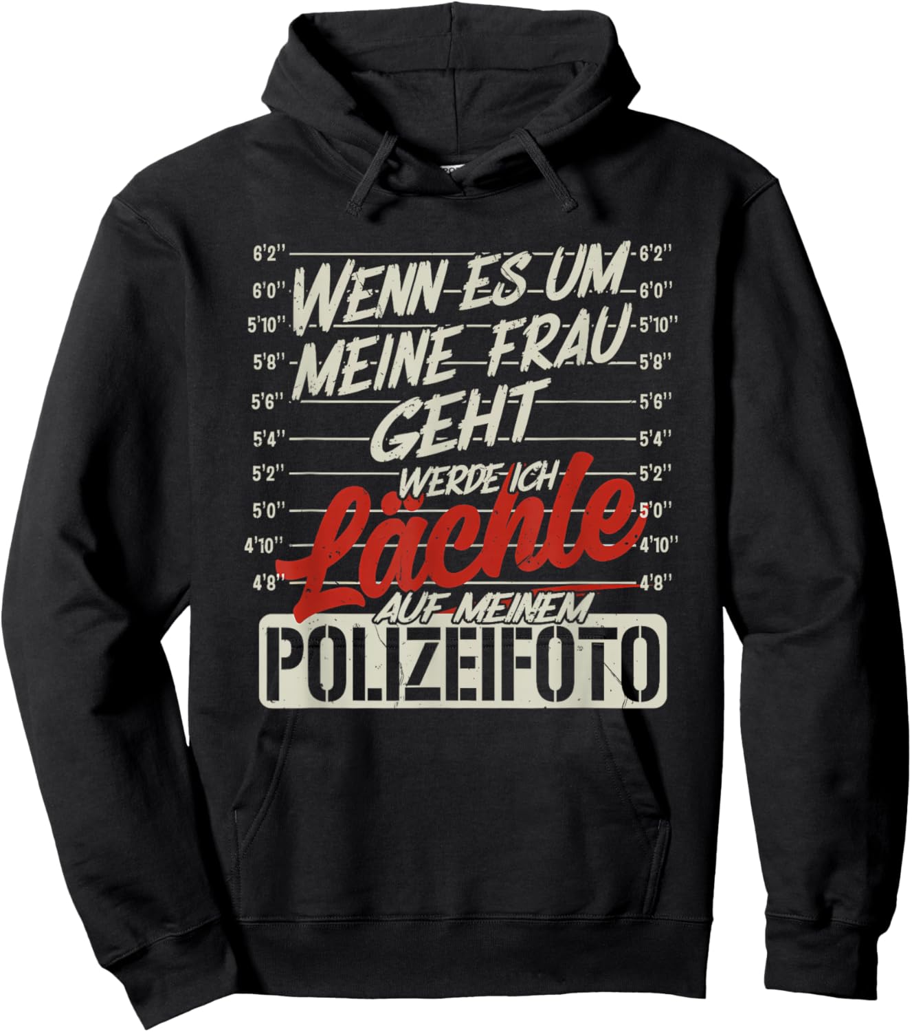 wenn es um Meine Frau geht werde ich lächle auf Meinem Hoodie - Hoodie | Black