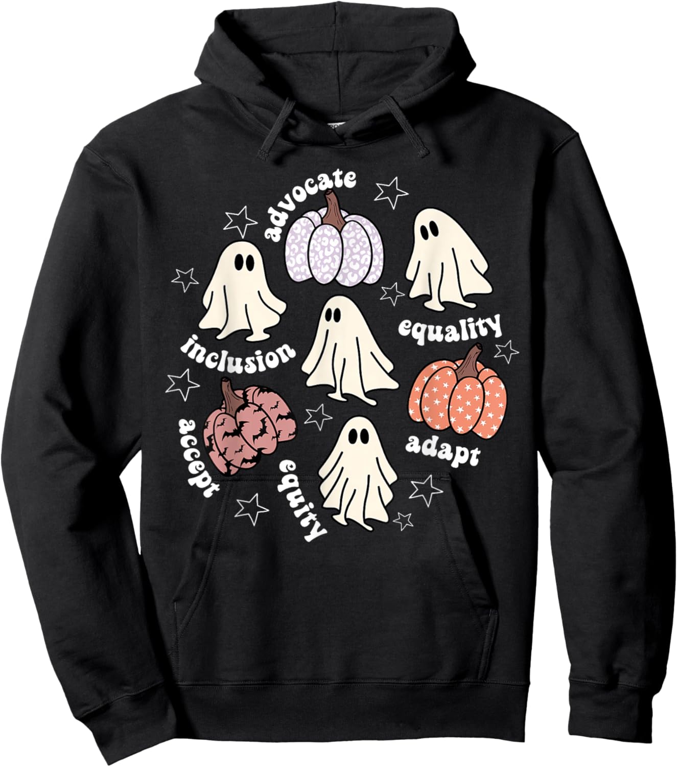 Halloween Advocate Heat Transfers Special Education Teacher Men Women Hoodie - Hoodie | Black