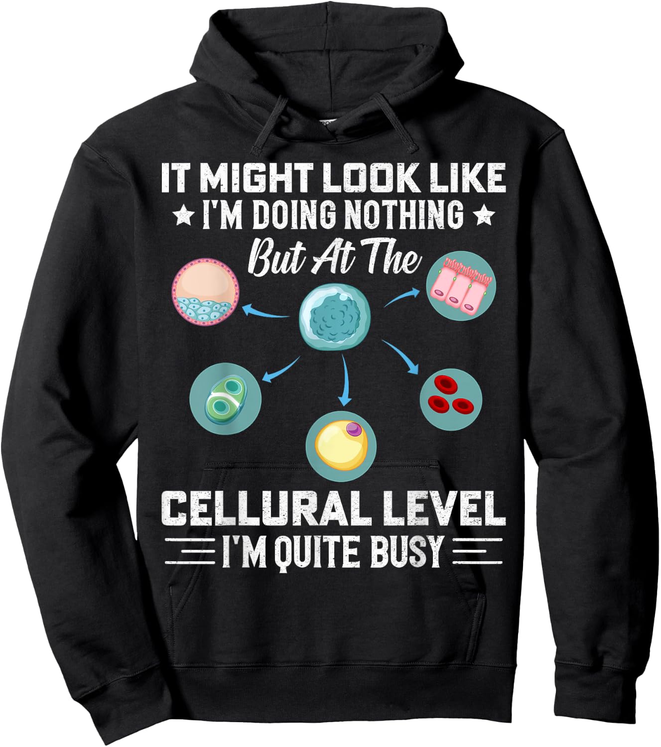 Funny Cells Biology Teacher Student Biologist Hoodie - Hoodie | Black