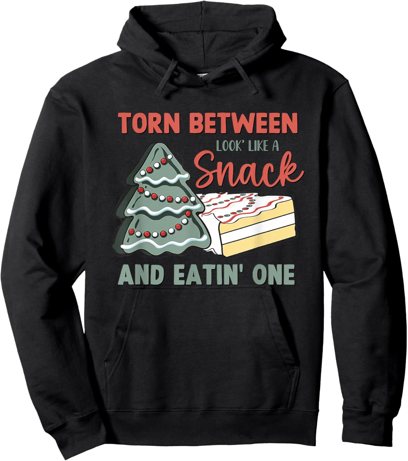 Torn Between Looking Like a Snack And Eating One Cake Debbie Hoodie - Hoodie | Black