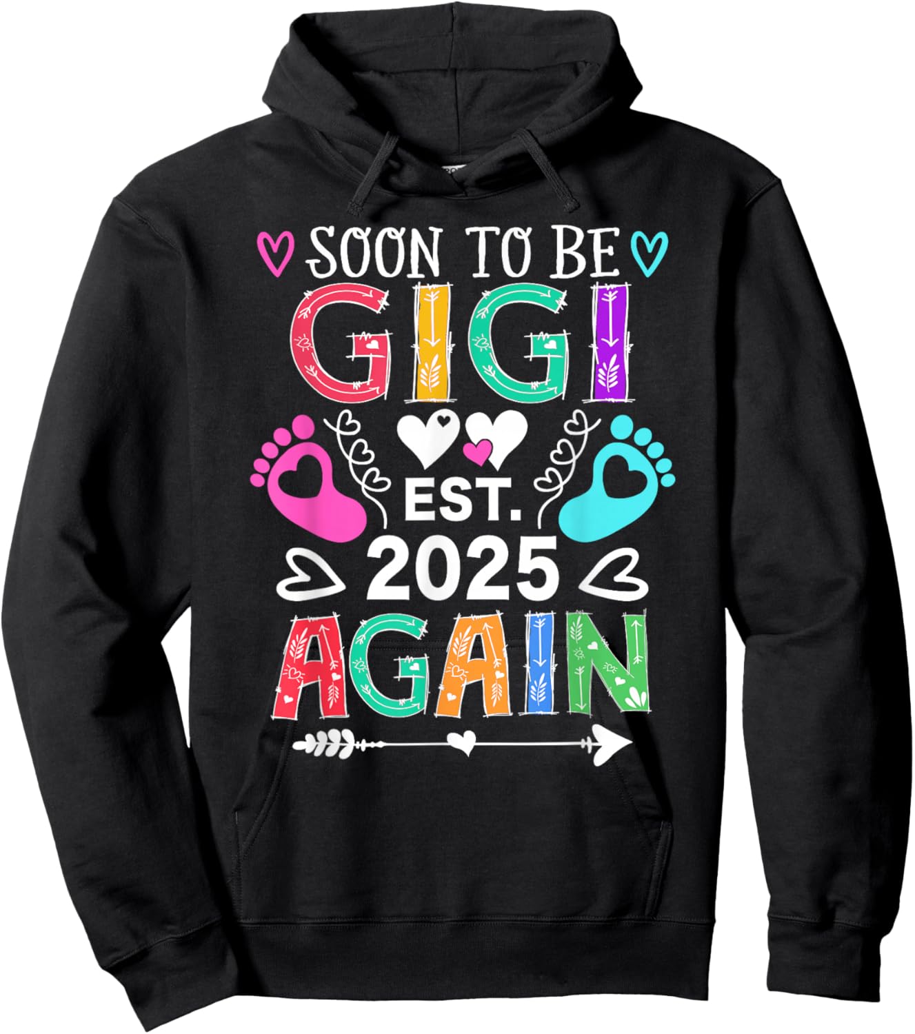 Soon to be Gigi Again Baby Announcement Gigi Hoodie - Hoodie | Black