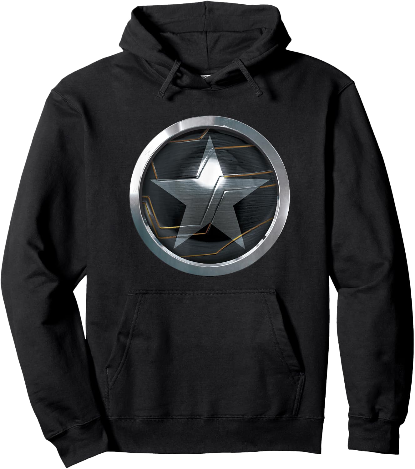 Marvel The Falcon and The Winter Soldier Bucky Shield Badge Hoodie - Hoodie | Black