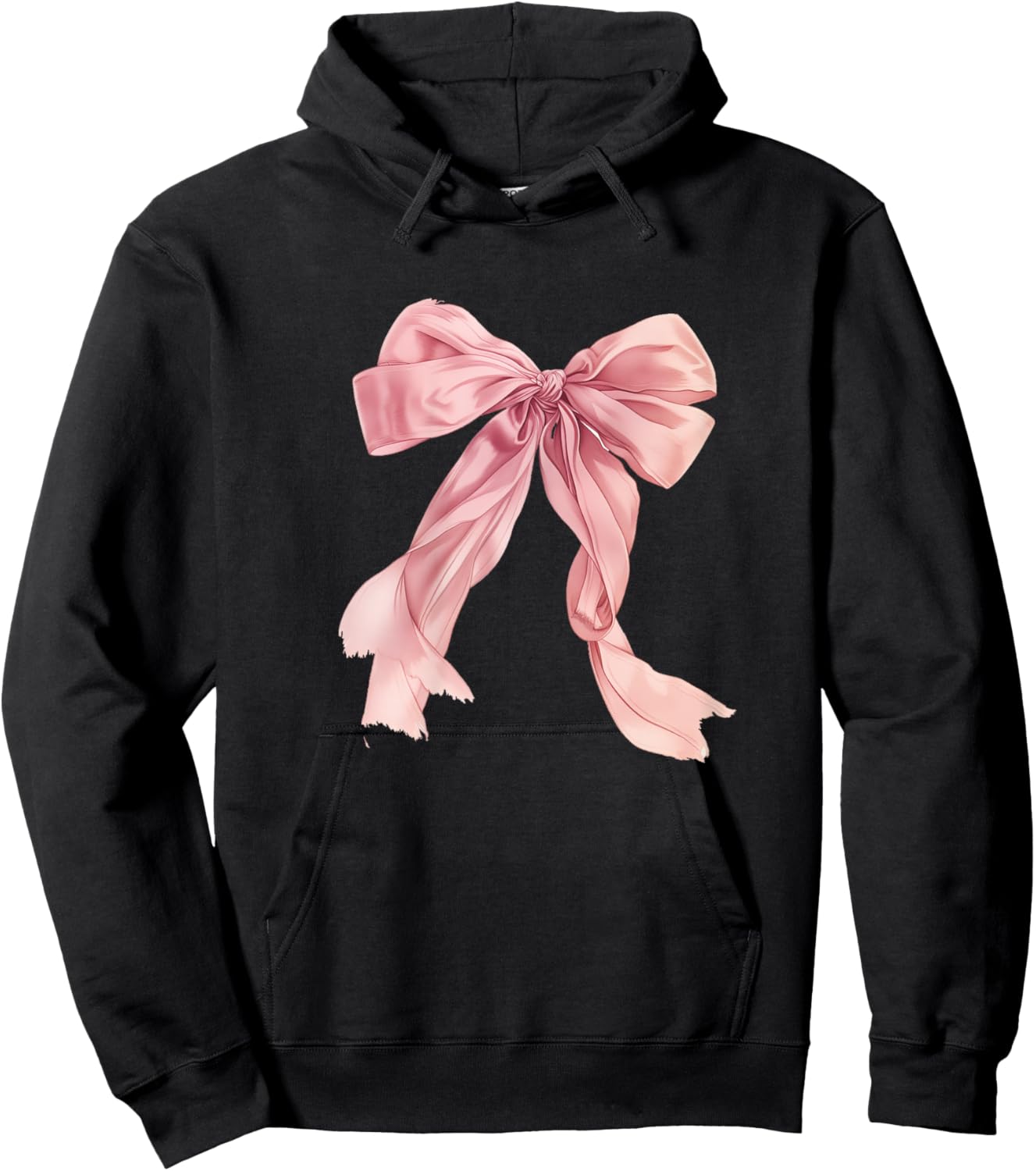 Pink Bow Tops Girls Clothes Trendy Cute Coquette Hoodie - Hoodie | Black