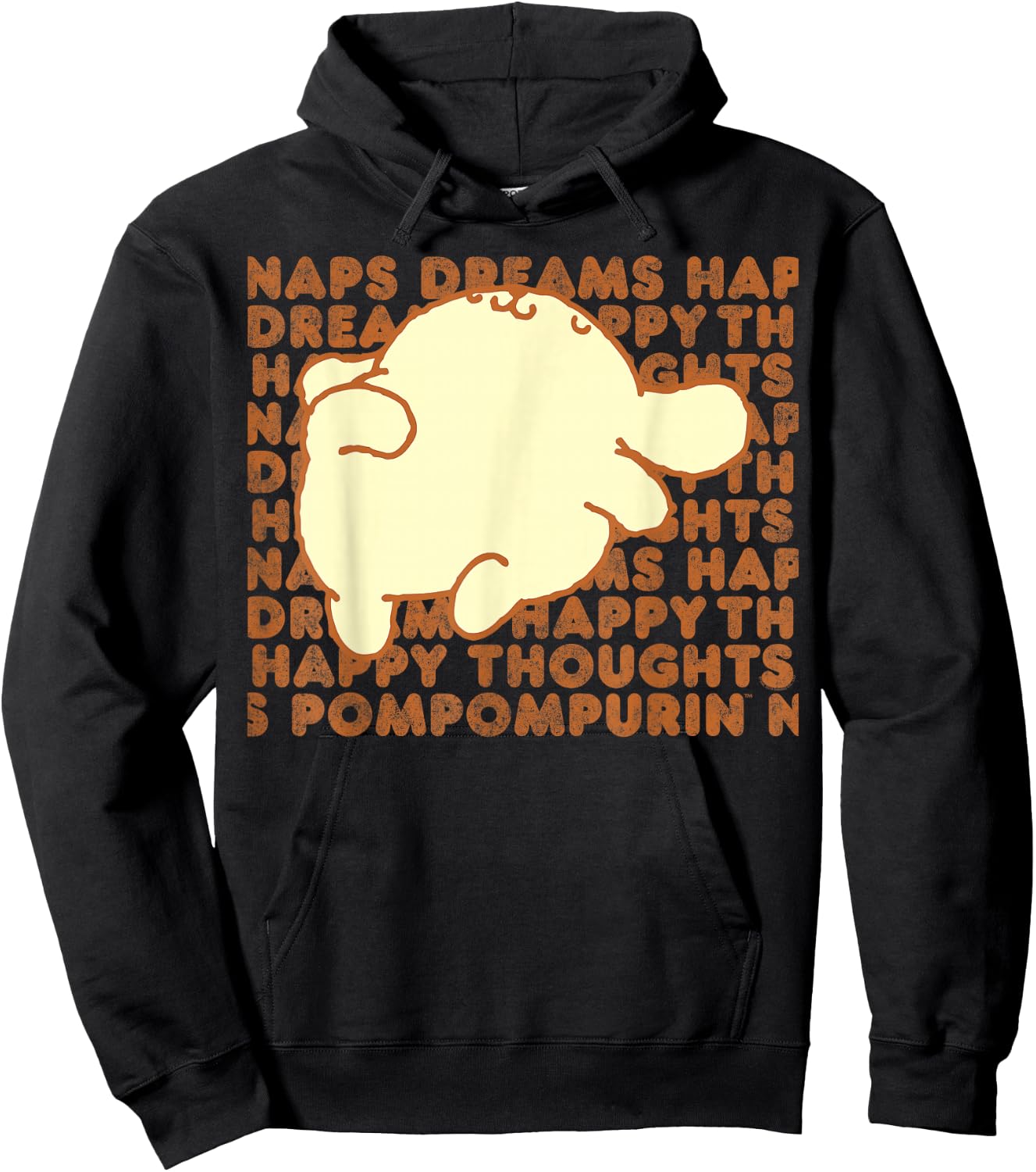 Pompompurin Happy Thoughts Nap Time Small Hoodie - Hoodie | Black