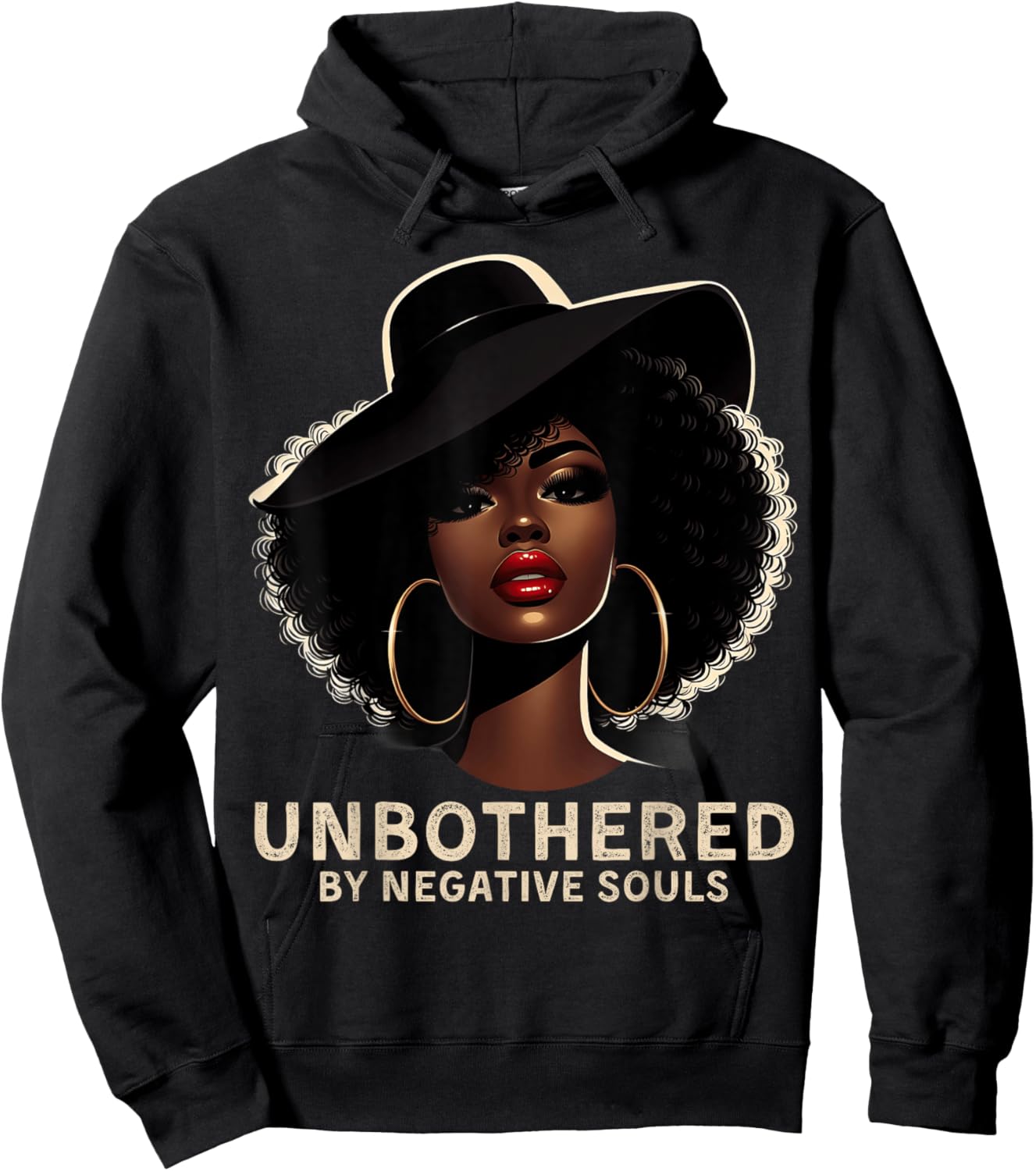 Unbothered Sassy Black Queen African American Ladies Gifts Hoodie - Hoodie | Black