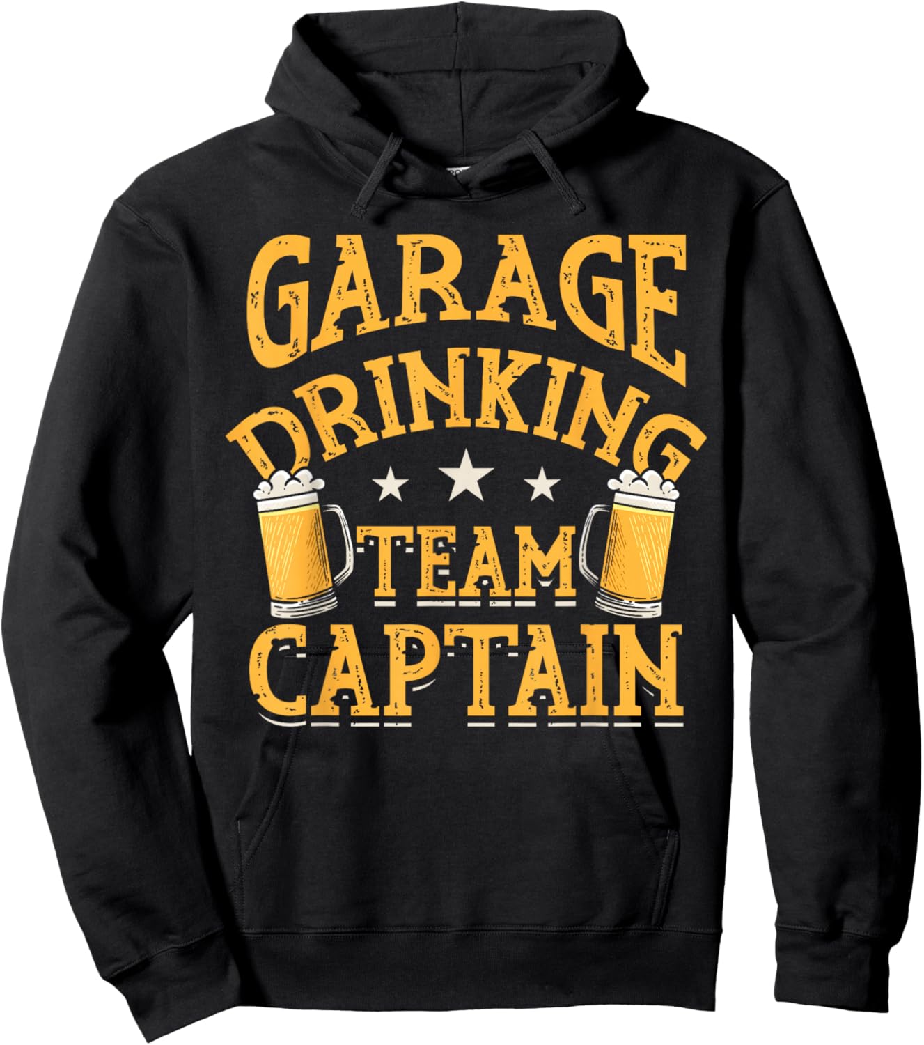 Garage Drinking Team Captain Beer Party Funny Drinker Gift Hoodie - Hoodie | Black