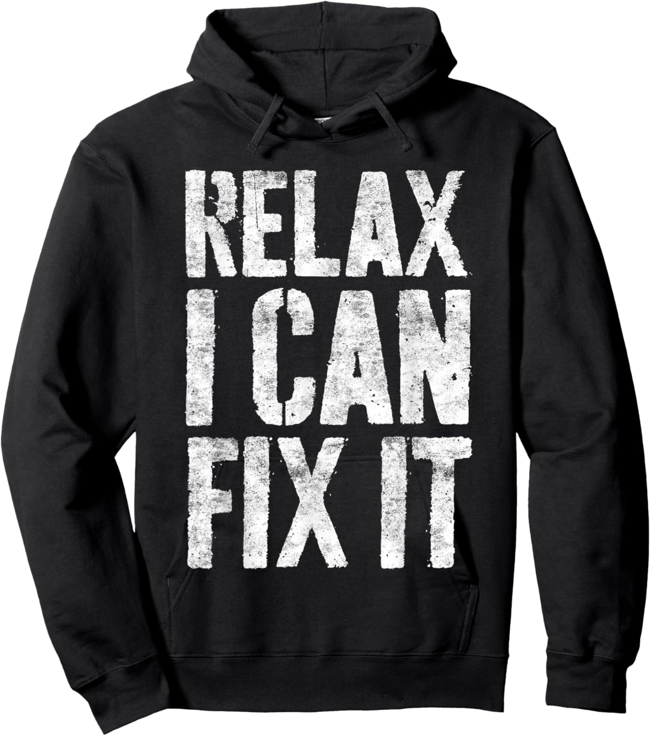 Relax I Can Fix It Shirt Funny Handyman Mechanic Hoodie - Hoodie | Black
