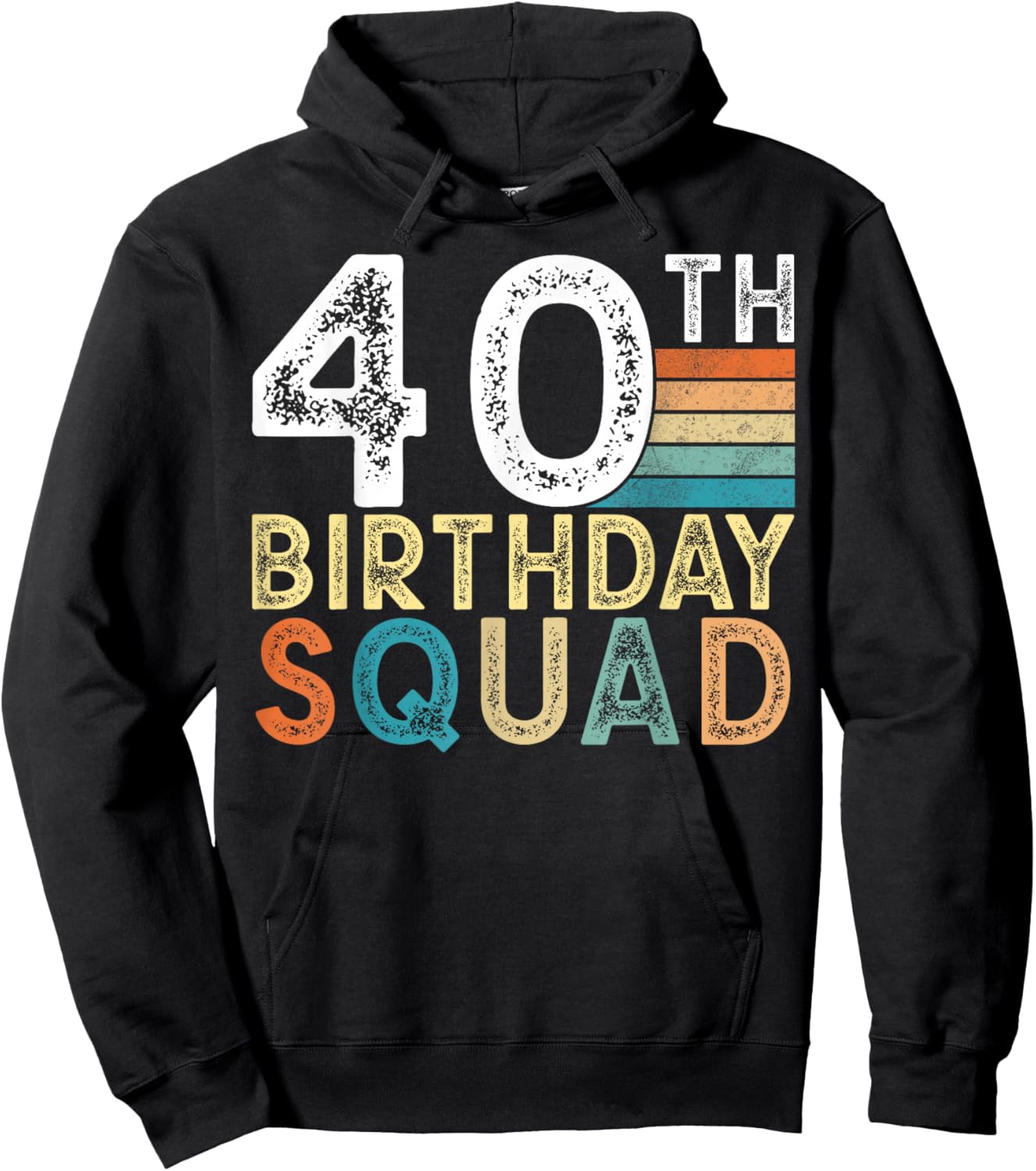 40th Birthday Squad Bday 40 Year Old Party Group Hoodie - Hoodie | Black